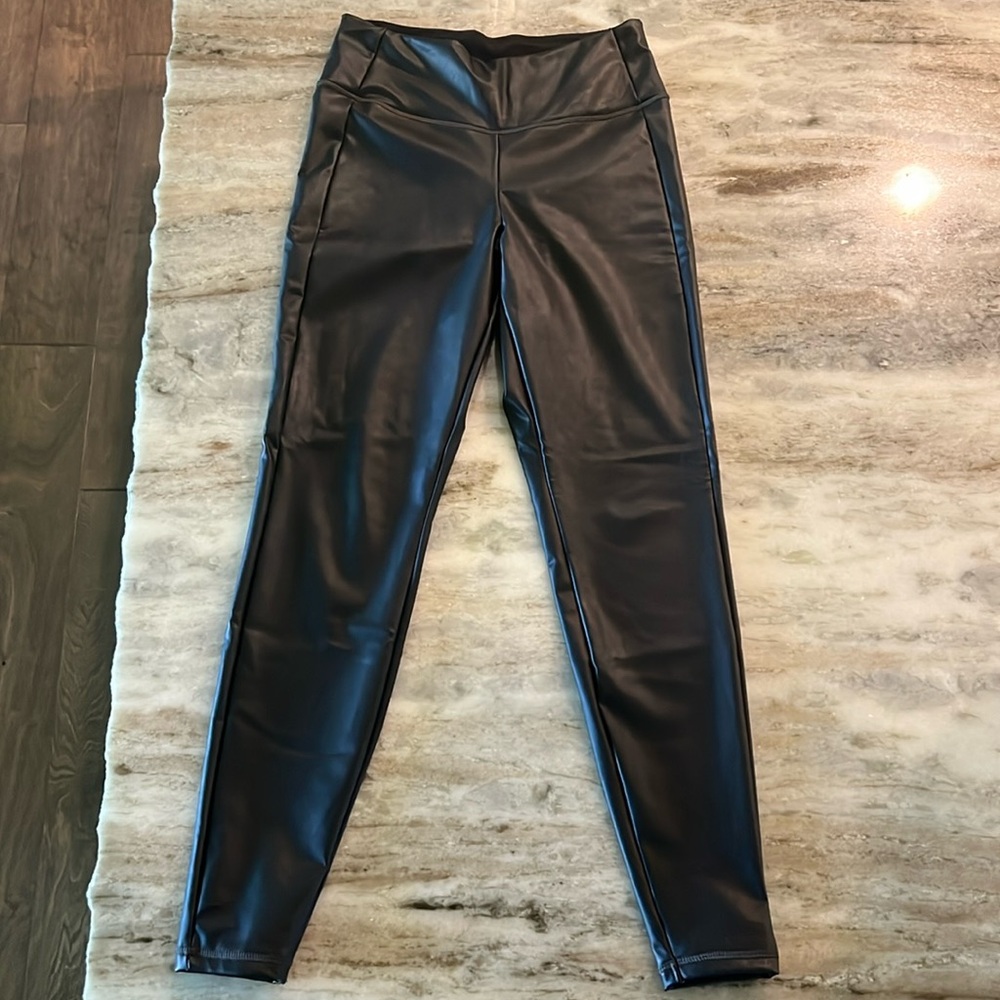 Athleta Leather Leggings-Small